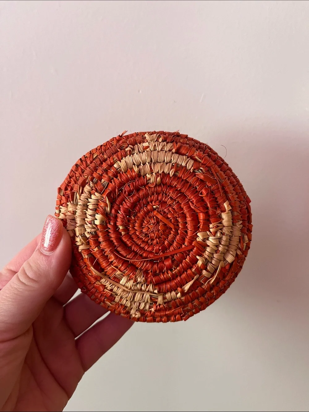 Orange and Cream Mini Decorative Basket